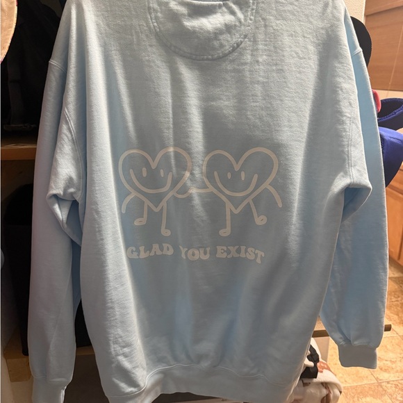 Comfort Colors Sweaters - Comfort Colors Sky Blue Garment